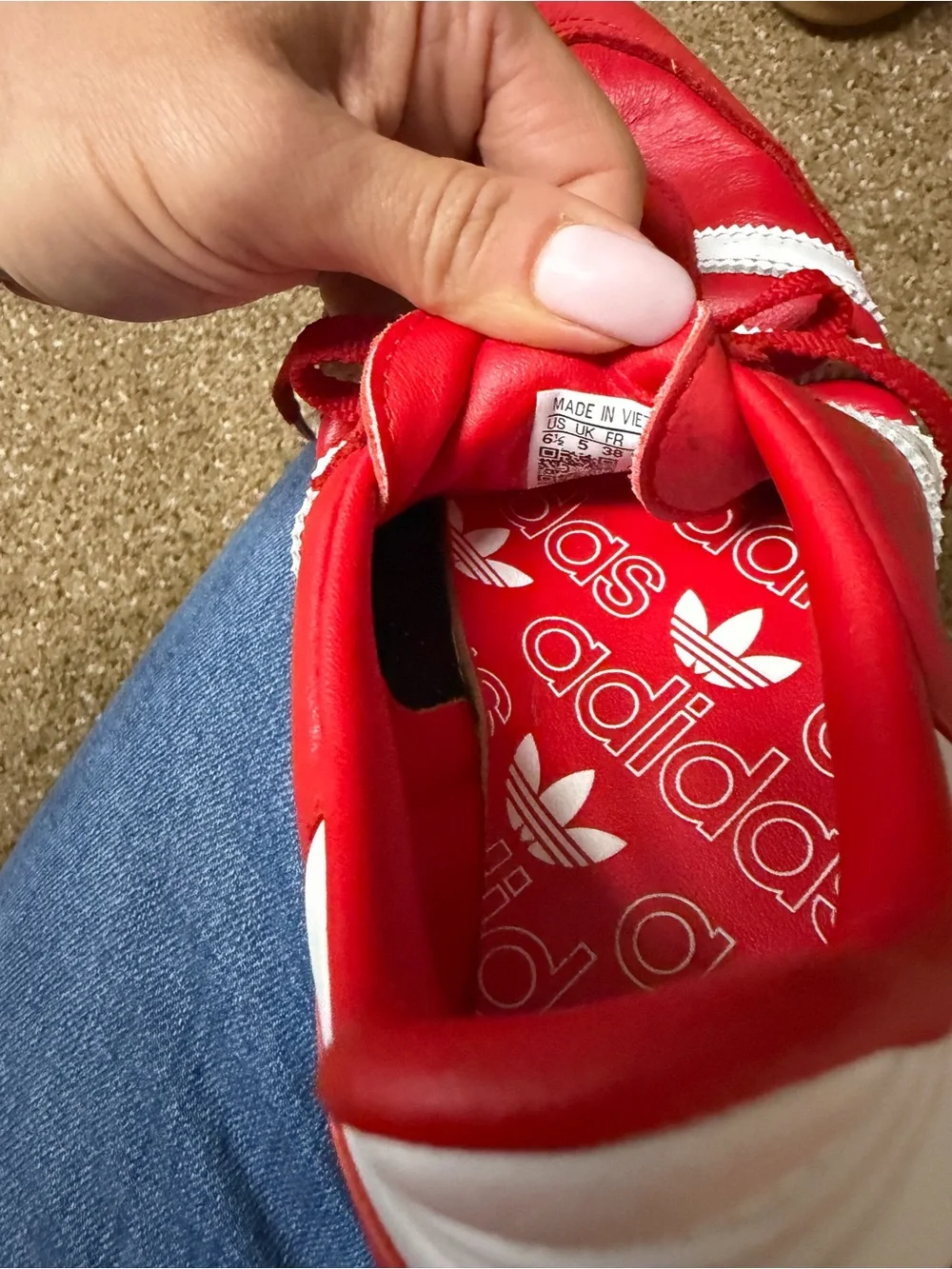 adidas Samba Athletic Shoes - Red/White
